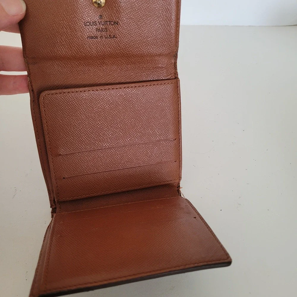 Louis Vuitton Monogram Porte-Monnaie Billets Trifold Wallet Brown SD0968 USA